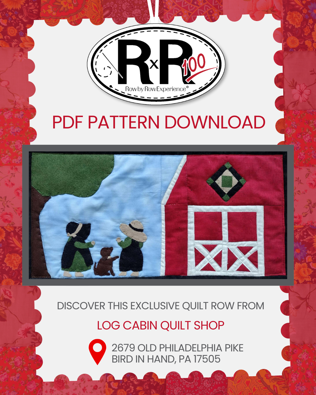 Log Cabin Quilt Shop - 2025 Row by Row Pattern