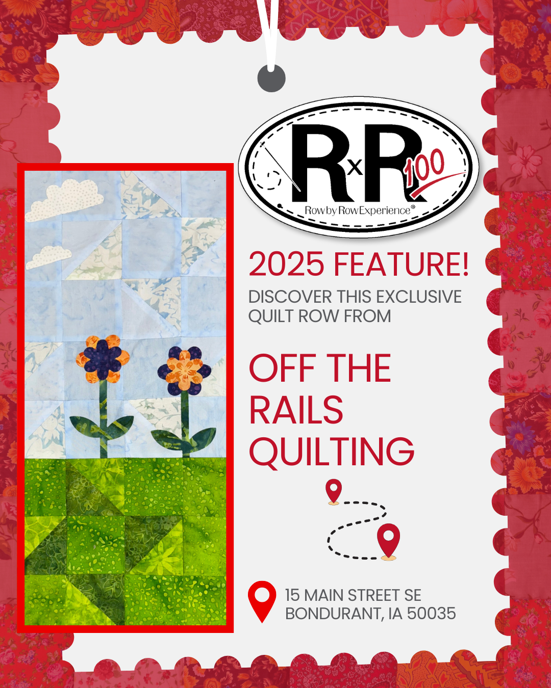 Off the Rails Quilting - Friendly Flowers